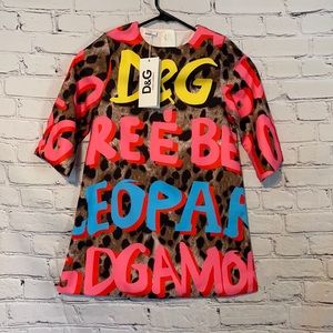 DOLCE & GABBANA GIRLS LEPOARD PRINT DRESS..Sz 8A